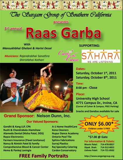 2011 Raas Garba flyer