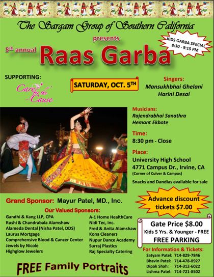 2013 Raas Garba flyer