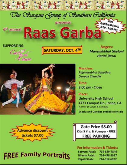 2014 Raas Garba flyer