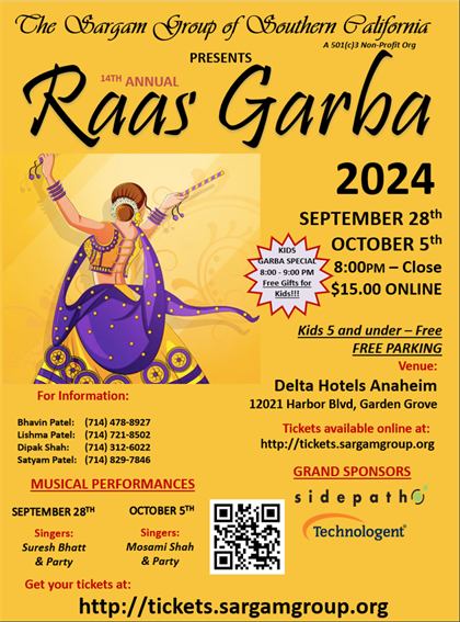2024 Raas Garba flyer